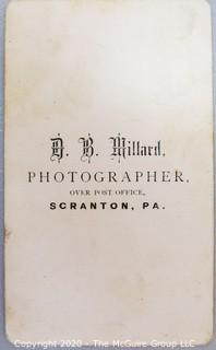 Cartes-de-Visite CDV Antique Cabinet Photo Card - Small Girl, Photographer DB Millard, Scranton, PA. 