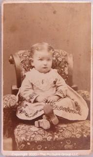 Cartes-de-Visite CDV Antique Cabinet Photo Card - Small Girl, Photographer DB Millard, Scranton, PA. 