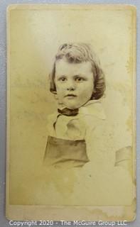 Cartes-de-Visite CDV Antique Cabinet Photo Card - Little Girl, Photographer Rookwood,NY. 