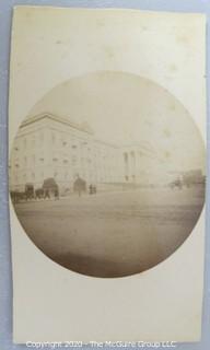 Sepia Tone Photograph Mounted to Card, Building, Washington DC.