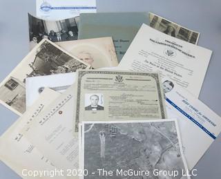 Group of Ephemera. Includes Certificate of Naturalization, Personal Correspondence, Air Force Certificate & Photos. 