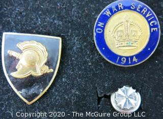 Group of Pins; Includes Military and Railroad Pins and Awards. 