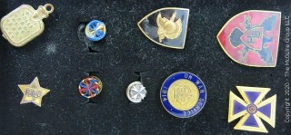 Group of Pins; Includes Military and Railroad Pins and Awards. 