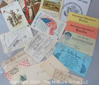 Group of Ephemera Including Boy Scout Cards, Membership Cards & Postcards.