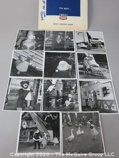 Set of 11 Vintage Black & White Photos from Christmas Photo Shoot at Santa's Village.  