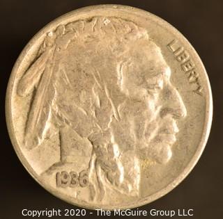 1936-S Buffalo Nickel Double Die (Mint Mark)