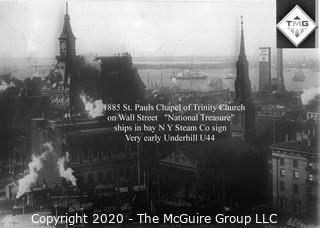 8 x 10" Film Negative; Irving Underhill; Trinity Church New York City (0001A)