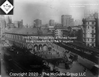 8 x 10" Film Negative; Irving Underhill; Herald Square New York City (0035A)