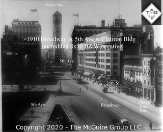 8 x 10" Film Negative; Irving Underhill; Broadway & 5th New York City (0040A)