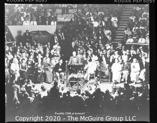 2 1/4 x 2 3/4" Film Negative Vintage: Americana: Political: FDR at rally