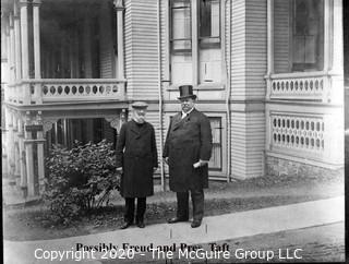 2 1/4 x 2 1/4" Film Negative  Vintage: Americana: Historical: Political: President Taft and ?