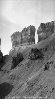 2 1/2 x 4 1/2" Film Negative Vintage: Americana: Western Grand Tour: rock mesas