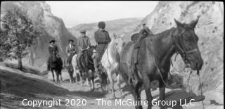 3 1/4 x 3 1/2" Film Negative Vintage: Americana: Western Grand Tour: horse ride