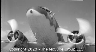 3 3/4 x 5" Film Negative: Historical: Military: WWII: front of C47 Dakota 