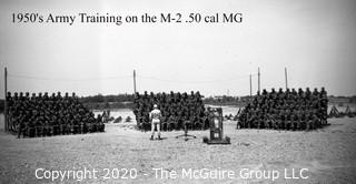 2 1/4 x 3 1/2" Film Negative: Historical: Military: soldier in training w/M machine gun 