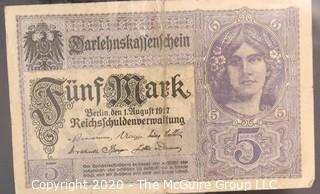 Paper:Historical: Currency: 20 vintage German mark notes