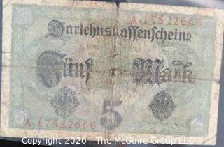 Paper:Historical: Currency: 20 vintage German mark notes