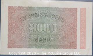 Paper:Historical: Currency: 20 vintage German mark notes