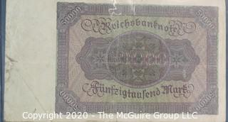 Paper:Historical: Currency: 20 vintage German mark notes