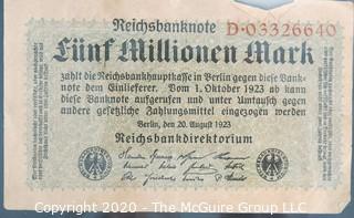 Paper:Historical: Currency: 20 vintage German mark notes