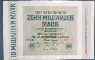 Paper:Historical: Currency: 20 vintage German mark notes