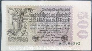 Paper:Historical: Currency: 20 vintage German mark notes