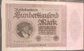 Paper:Historical: Currency: 20 vintage German mark notes