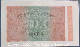 Paper:Historical: Currency: 20 vintage German mark notes