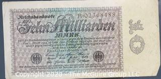 Paper:Historical: Currency: 20 vintage German mark notes