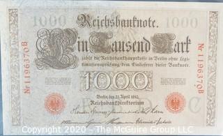 Paper:Historical: Currency: 20 vintage German mark notes