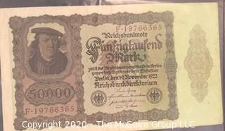 Paper:Historical: Currency: 20 vintage German mark notes