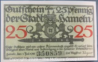 Paper: Historic: Currency: 32 asst. vintage German bank notes