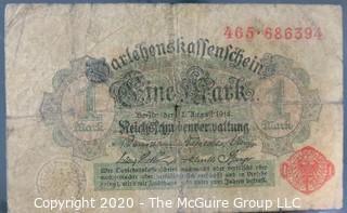 Paper: Historic: Currency: 32 asst. vintage German bank notes