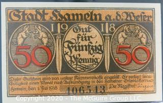 Paper: Historic: Currency: 32 asst. vintage German bank notes