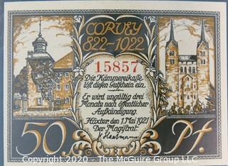 Paper: Historic: Currency: 32 asst. vintage German bank notes