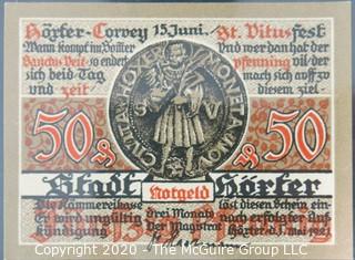 Paper: Historic: Currency: 32 asst. vintage German bank notes