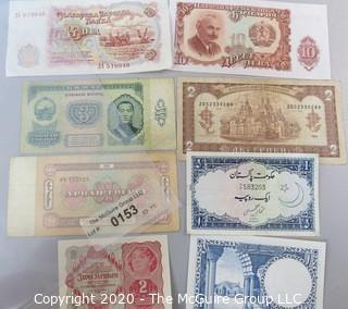 8 Pieces of Old Foreign Paper Currency