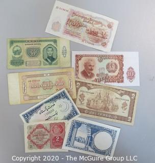 8 Pieces of Old Foreign Paper Currency