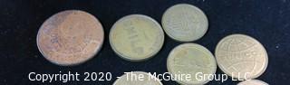 Group of 12 Miscellaneous Tokens; Includes Brothel Token and Game Tokens.