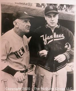 Group of 4 Large Format Black and White Photos, Baseball Themed. 