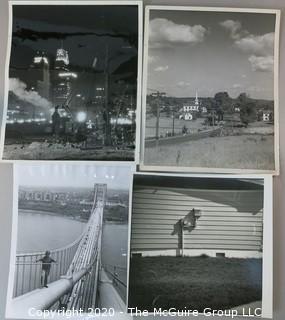 4 Large Format Black & White Photos from Newspaper Articles.  