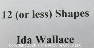 Watercolor Framed Under Glass, "Shapes" by Ida Wallace.  Measures approximately 16" x 20" with frame. 