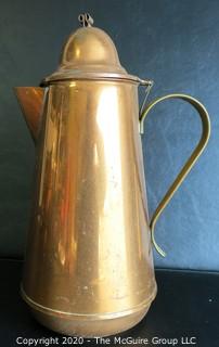 4 Heavy Copper Serving and Cooking Pieces. 