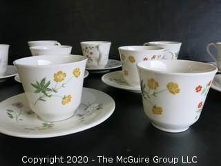 Partial Set of Royal Doulton Fine China in "Springtime" Pattern. Made in England.