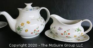 Partial Set of Royal Doulton Fine China in "Springtime" Pattern. Made in England.