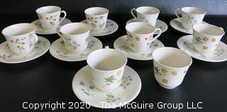 Partial Set of Royal Doulton Fine China in "Springtime" Pattern. Made in England.