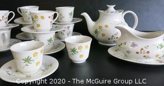 Partial Set of Royal Doulton Fine China in "Springtime" Pattern. Made in England.