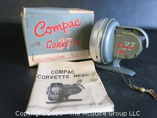 Vintage Compac Crovette 37 Fishing Reel.  
Mint in Box. Includes Instructions.  Made in Japan. 