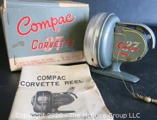 Vintage Compac Crovette 37 Fishing Reel.  
Mint in Box. Includes Instructions.  Made in Japan. 