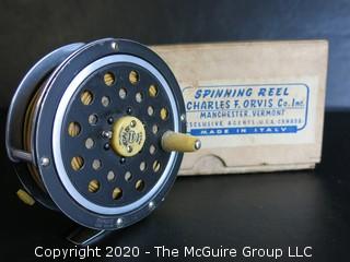 Pflueger Medalist Fishing Reel and Box for Charles Orvis Spinning Reel.  